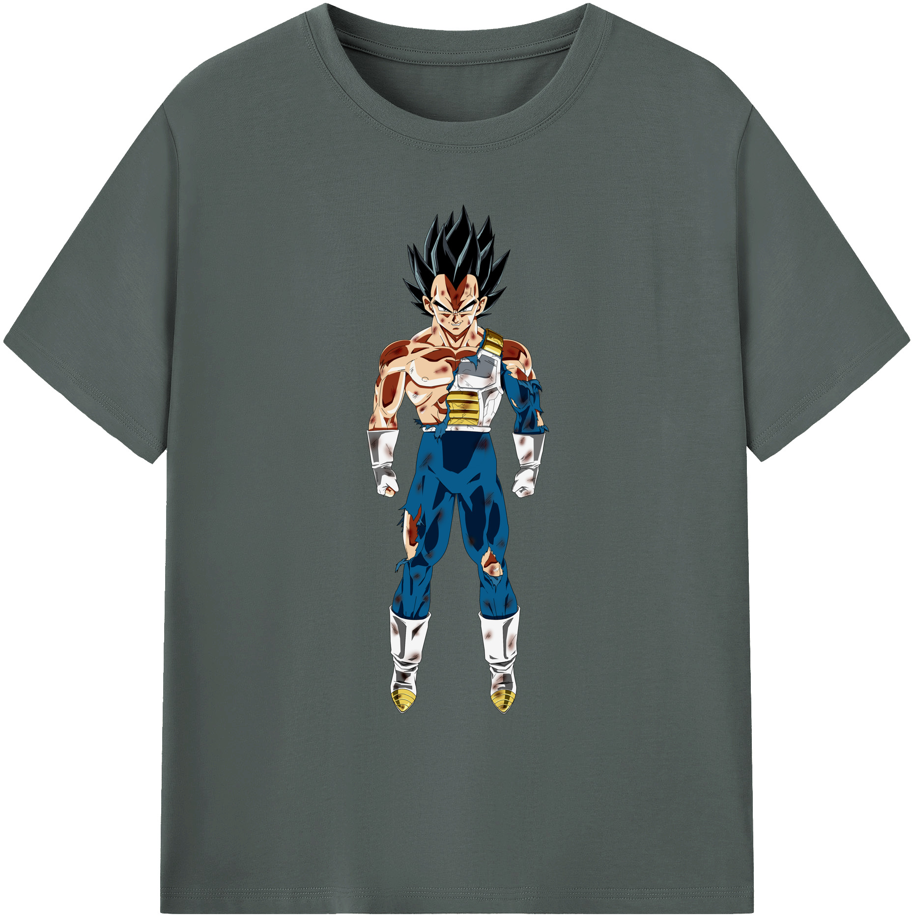 （画像用） ドラゴンボール ベジータ四世（Bejīta Yonsei）DRAGON BALL Vegeta IV 綿100％ メンズ半袖Tシャツ｜肌触りやわらか＆通気性